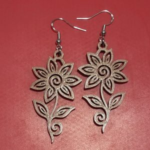 Серьги цветы